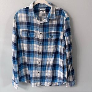 Old Navy Men's Plaid Flannel Long Sleeve Size Medium Regular Fit